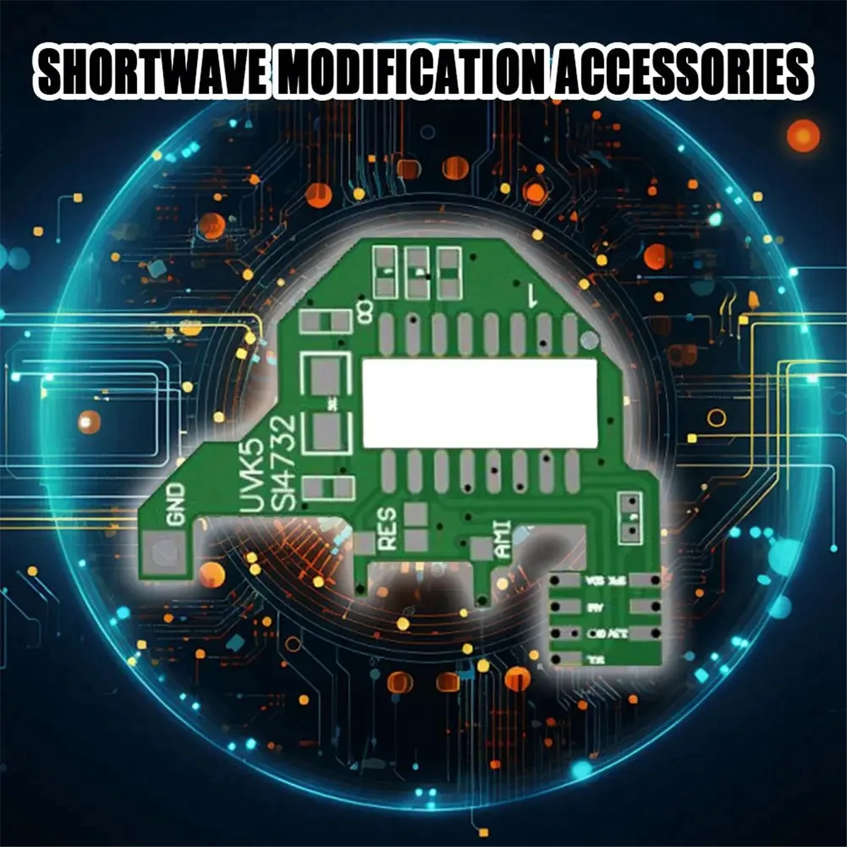 SI4732โมดูล + สาย USB โปรแกรมโมดูลปรับคลื่นสั้น V2รุ่น FPC สำหรับ UV-K6 UV-K5 Quansheng