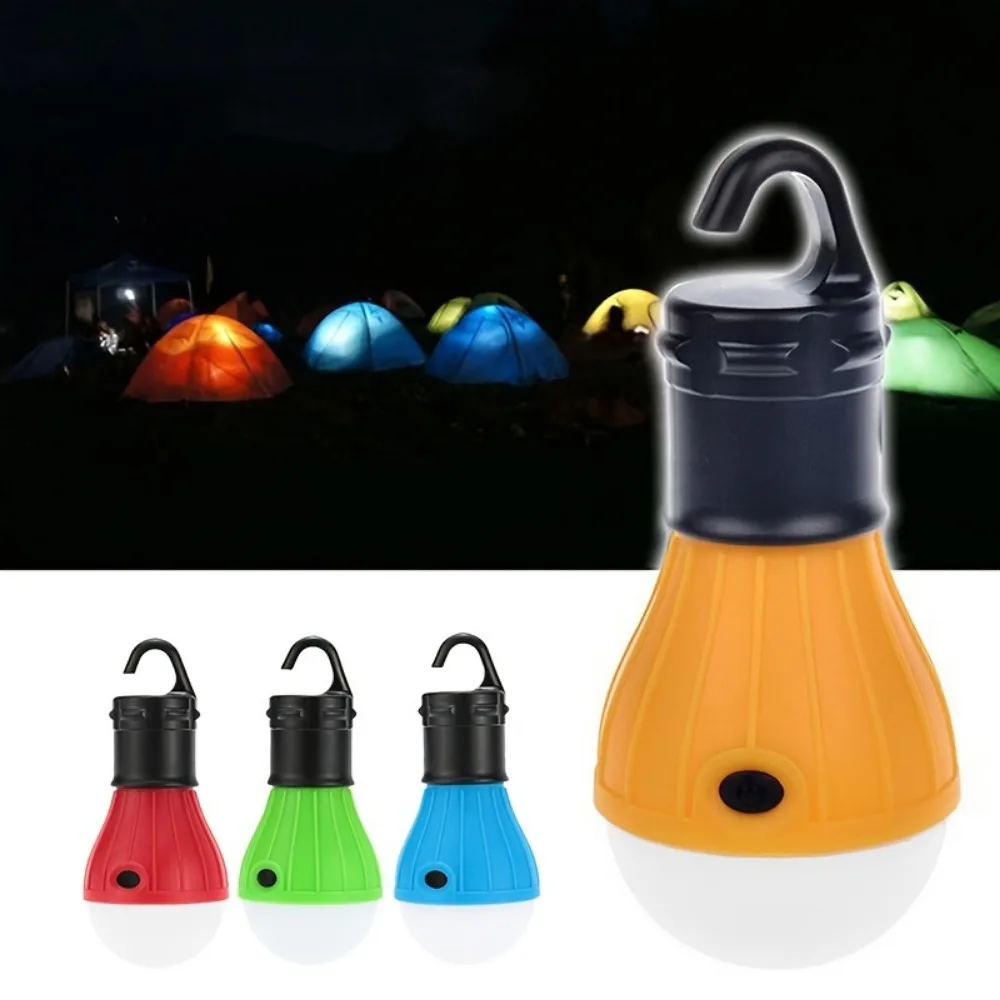 1pc Blue Portable 3LED Outdoor Hook Pendant Lights - Perfect For Camping, Emergency, And Night Lighting