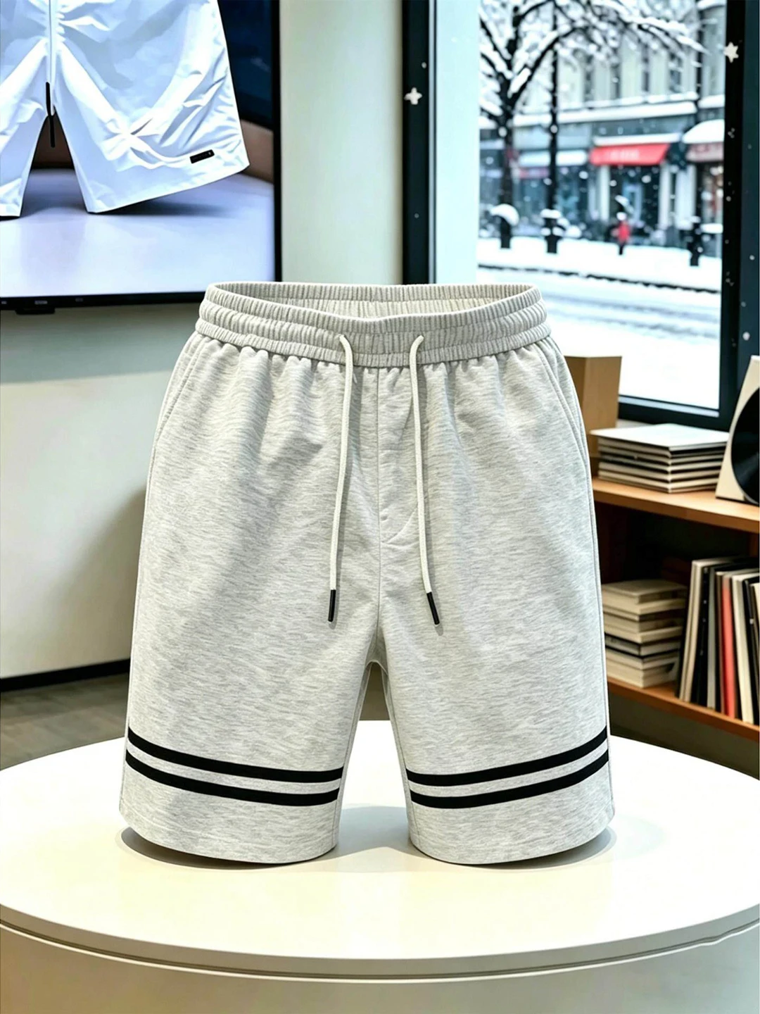 

Casual Sport Shorts Men's Summer Thin Straight Loose Outdoor Basketball Striped Shorts Breathable Comfortable Lightweight