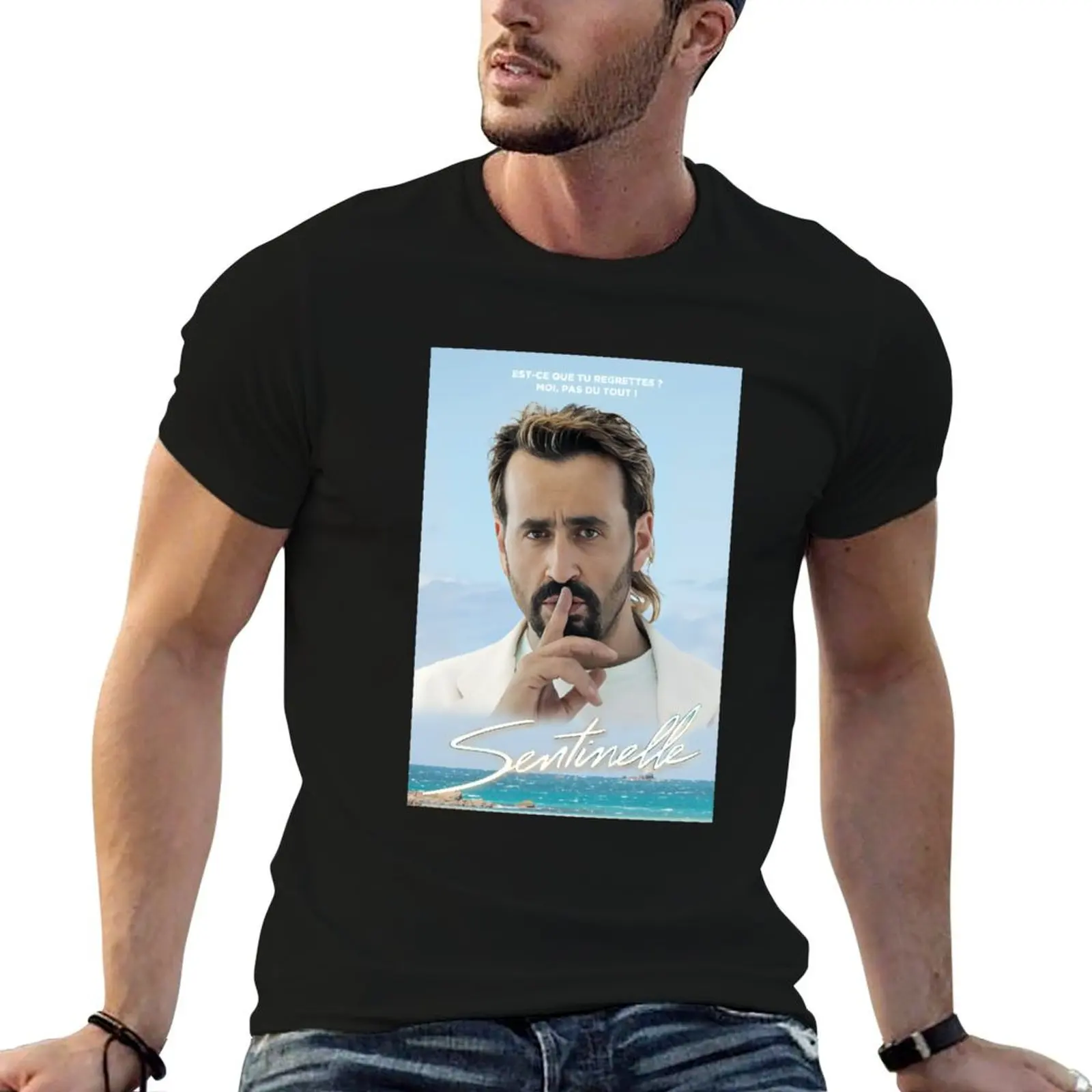

man Cohen t t-shirt Francis cotton Jonathan package man cotton for plain - T-Shirt black shirt Sentinel