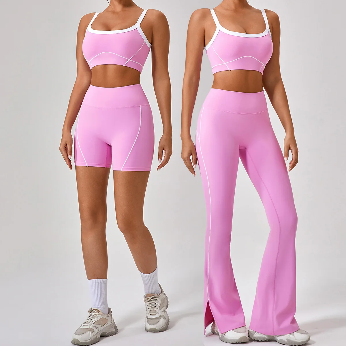Yoga Suit 2PCS Women Tracksuits Sports Outfits Gym Clothes Running Sports Bra Suits Female Workout Yoga Sets Athletic Wear