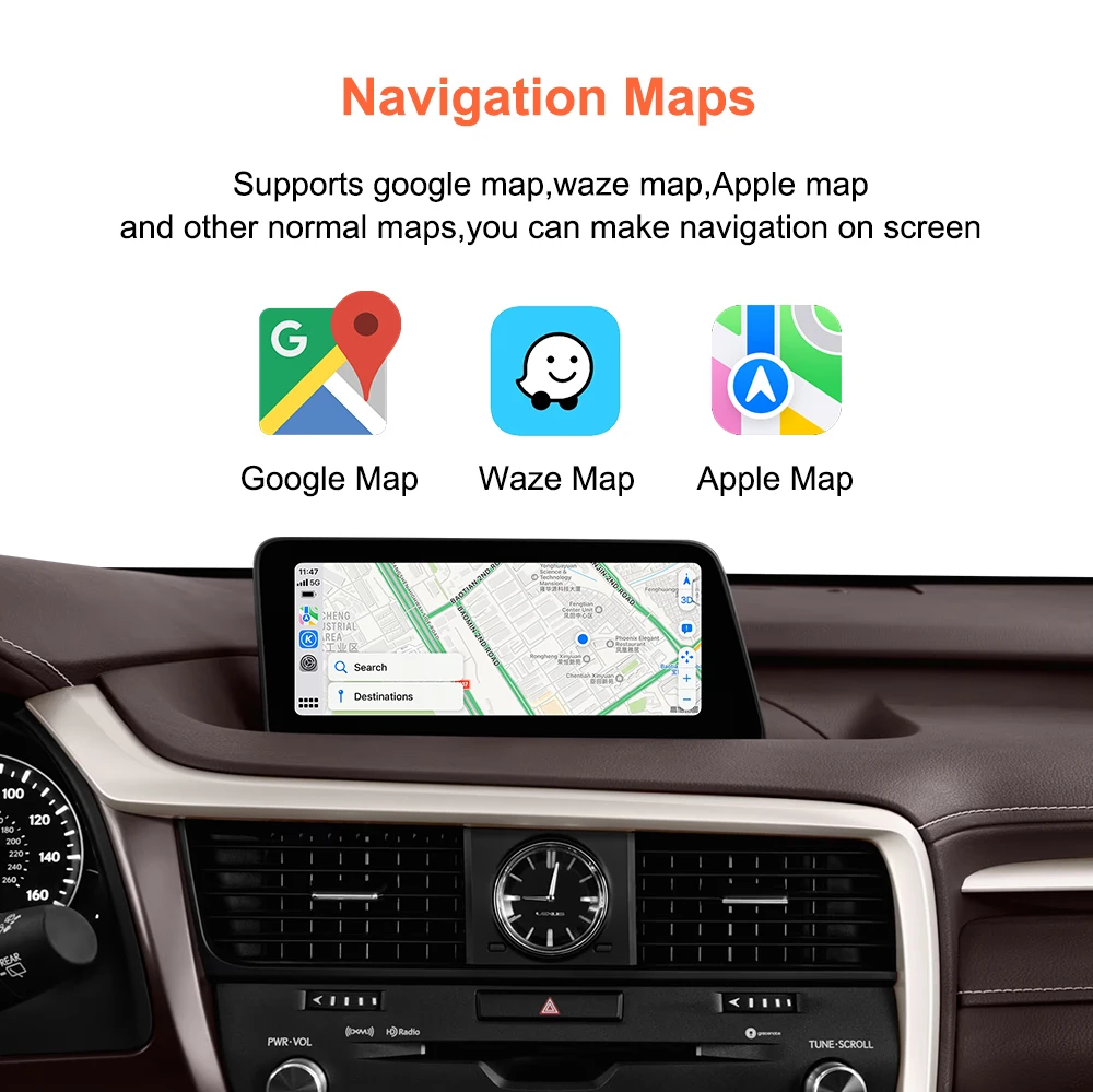 Bonroad Wireless CarPlay Android Auto Modul für Lexus NX RX IS ES GS RC CT LS LX LC UX GX 2014-2019 Mirror Link Airplay Decoder – Detail 11