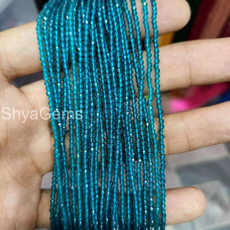 Blue , Topaz , Gemstone , Faceted Rondelle Beads