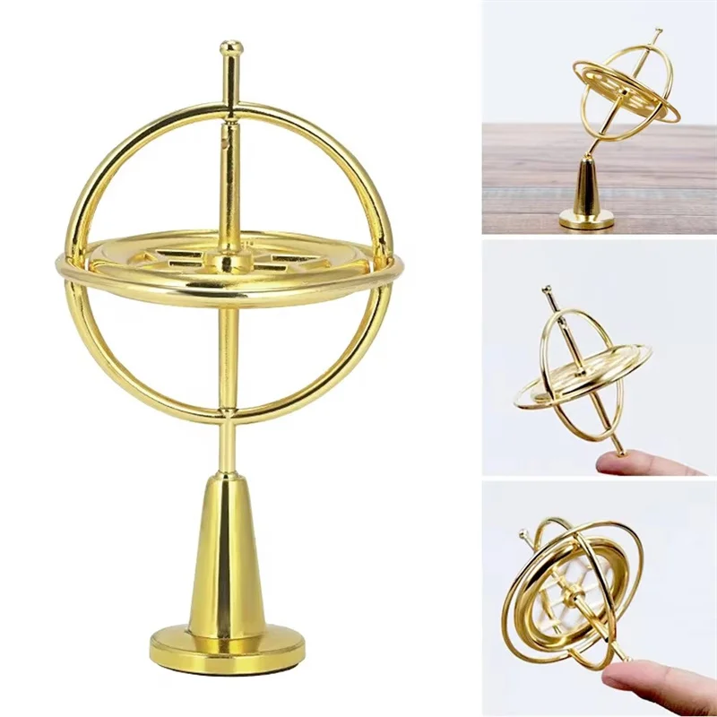 Angular Dynamic Balance Fingertip Gyroscope Stress Relief Toys Creative Metal Anti Gravity Gyroscope Physics Experiment