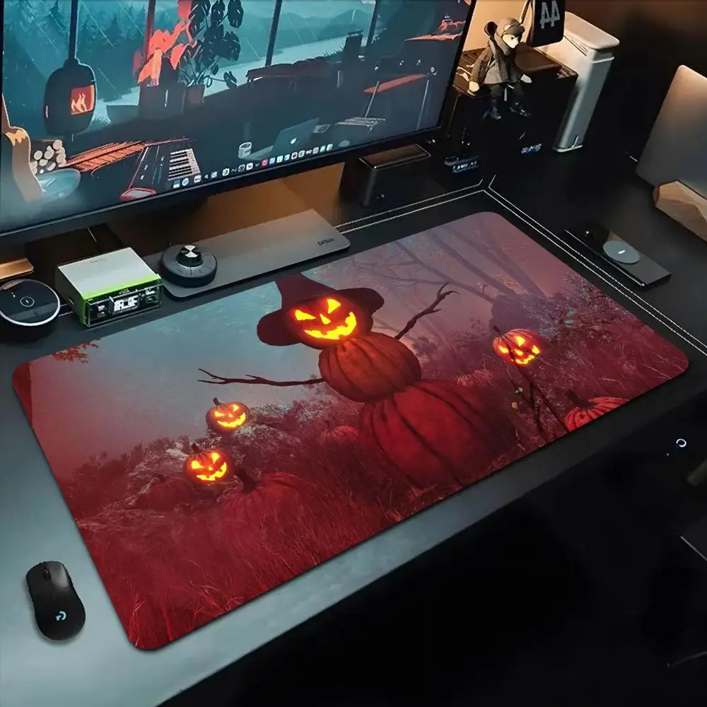 

pumpkin lantern wallpaper Mouse Pad 500X1000 mm Large Gaming Mousepad Gamer XL Rubber Otaku Keyboard Pad Laptop Desk Mat