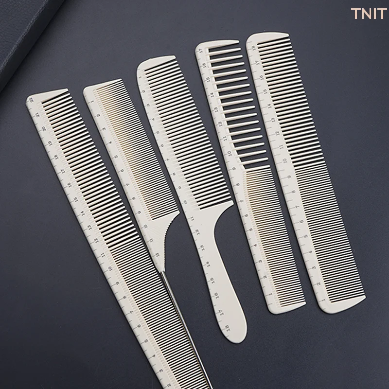 [JN] 1Pcs Barber Comb Plastic Scale Laser Ruler Hair Comb Professional Hairdressing Comb Brushes Salon Hair Cutting Styling Tool