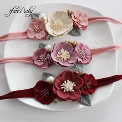 Chic Flower Headband Kids Girl Hair Accessories Nylon Elastic Headwear