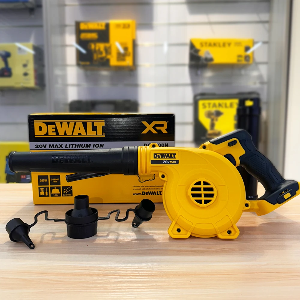 DEWALT 20V originale Cordless Compact Air Blower DCE100N regolazione a 3 velocità aspirapolvere per polveri utensili elettrici ricaricabili al litio