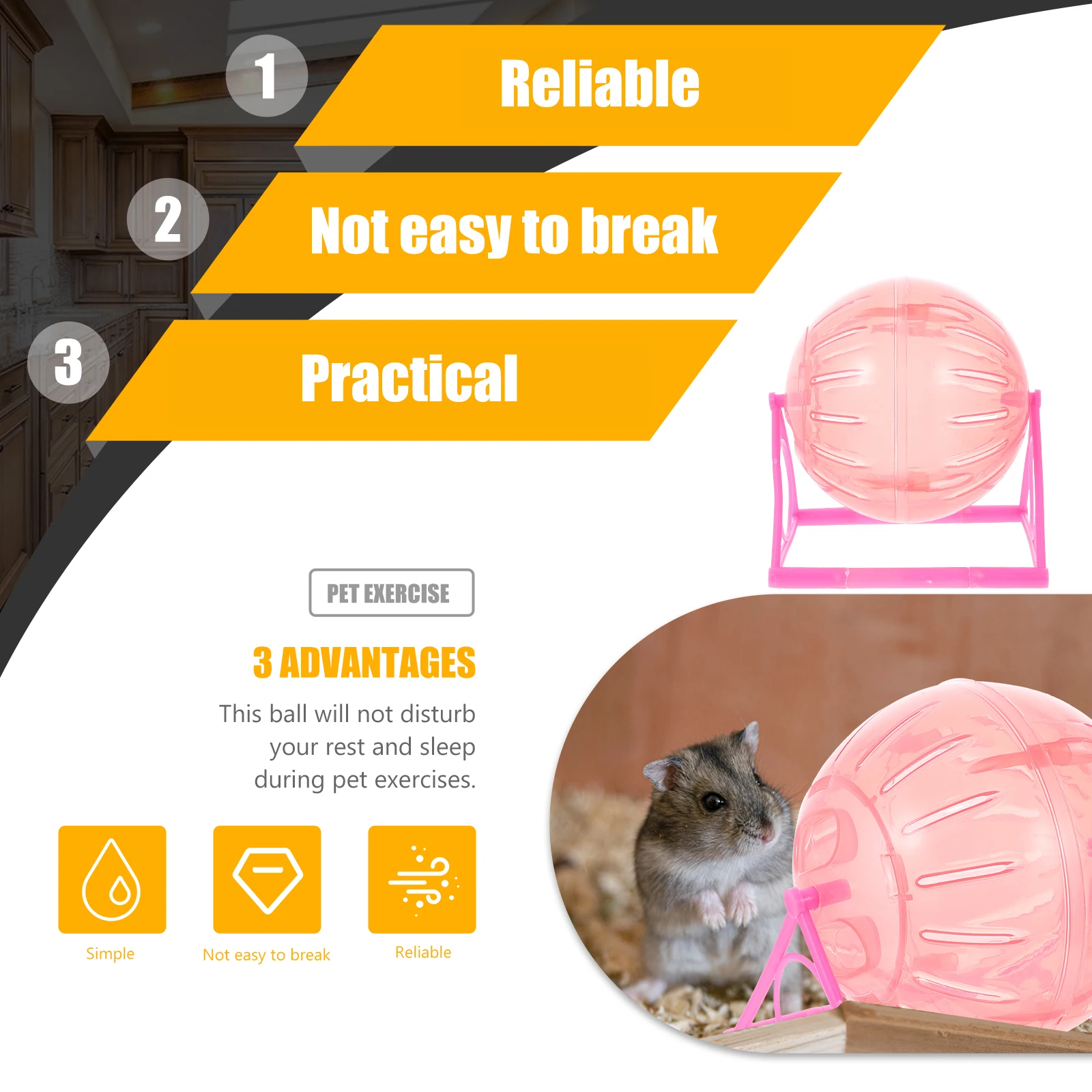 

Mini Running Hamster Exercising Balls Plastic Balls Saucer for Small Animals Hamster Toys Pet Supplies Safe Design
