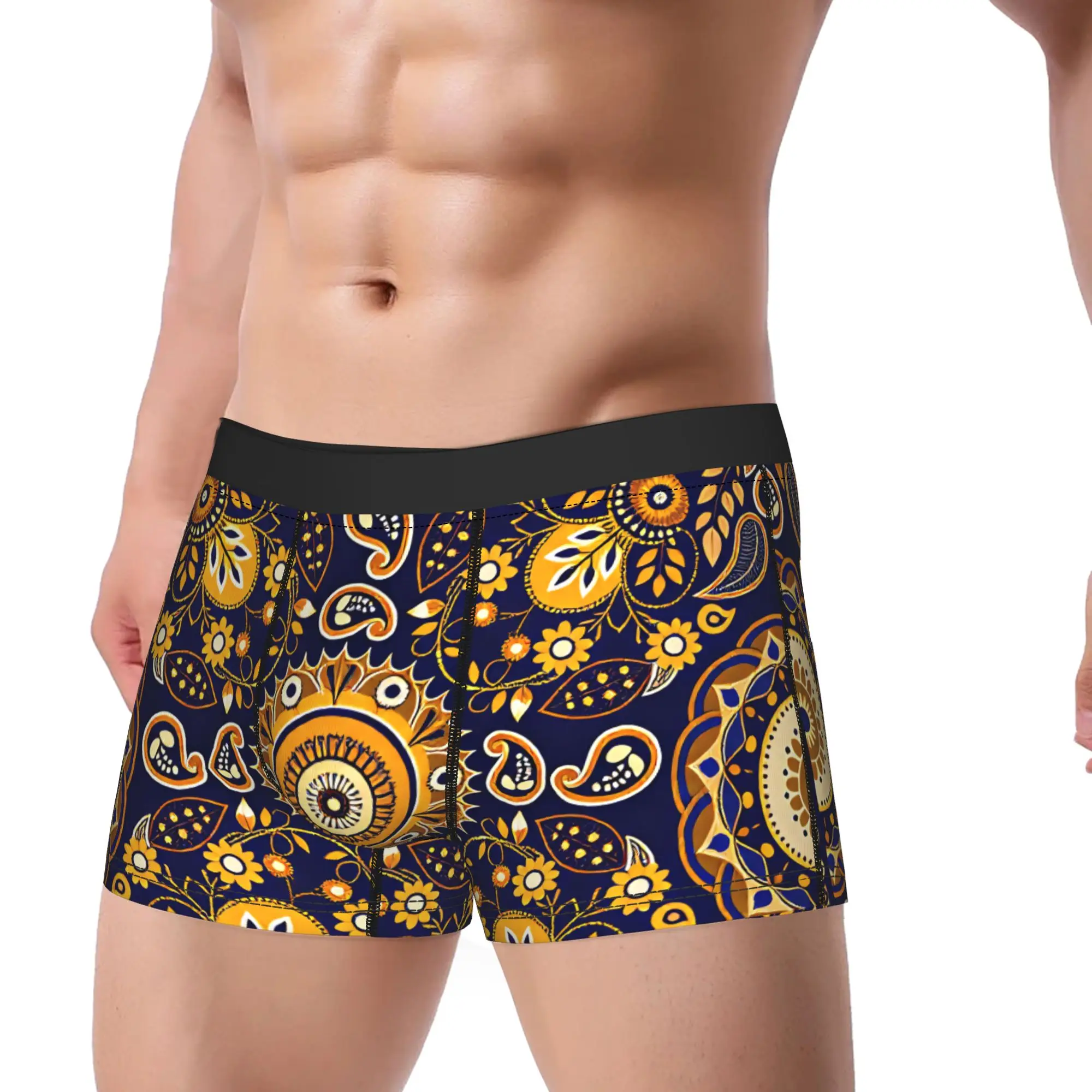 Ukraine Trident Blue Yellow Flag (2) Underwear  Custom DIY Trunk Hot Sale Male Underpants Sexy Soft Shorts Briefs Birthday Gift
