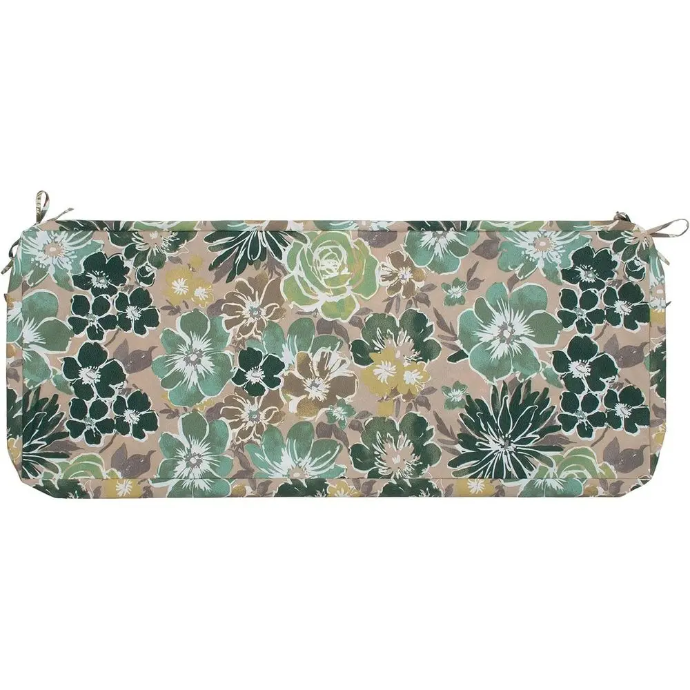 

Чехол для подушки сиденья на садовой скамейке, водонепроницаемый чехол для качелей с завязками, 45x18x3 дюйма, зеленый с цветочным узором