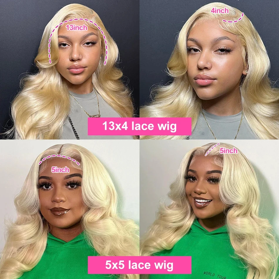 613 Honey Blonde Body Wave Lace Front Wig 13x6 HD Transparent Lace Frontal Human Hair Wigs Brazilian Color 13x4 Lace Front Wigs