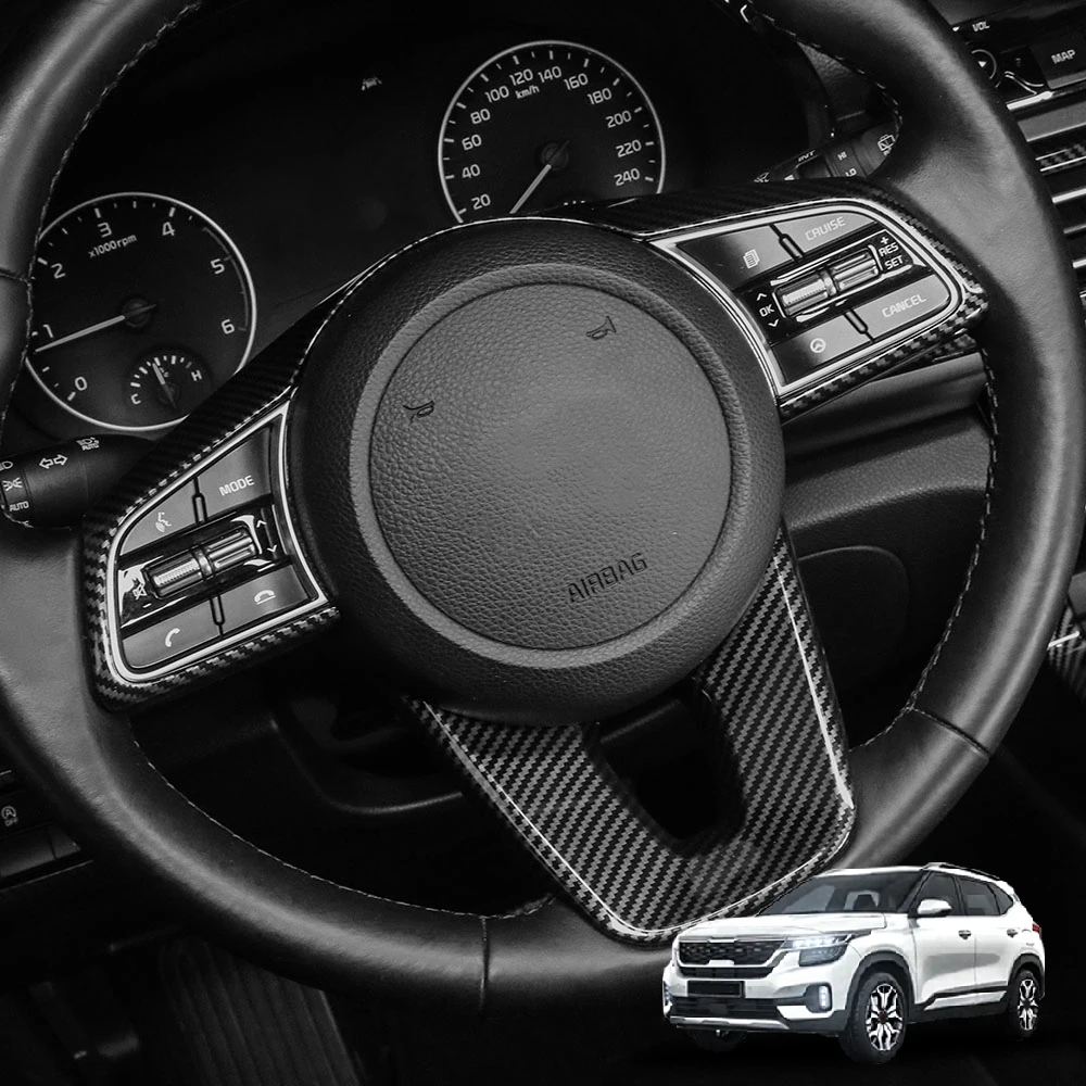 

For Kia SELTOS 2021-2025/kia K3 2019-2024 Car Turning Steering Wheel Trim Cover Automobile Interior Accessories