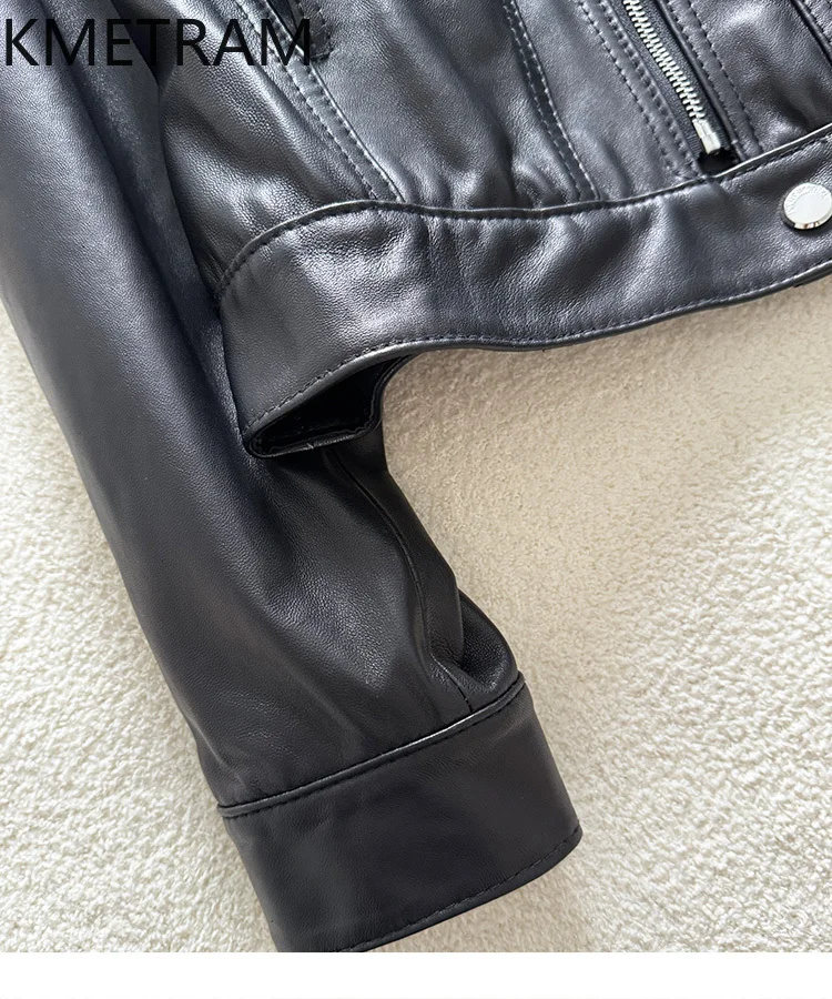 100% Top Layer Sheepskin Jackets Woman Fashion Short Real Leather Jacket New in Outerwears Fall Clothes 2025 Women veste femme