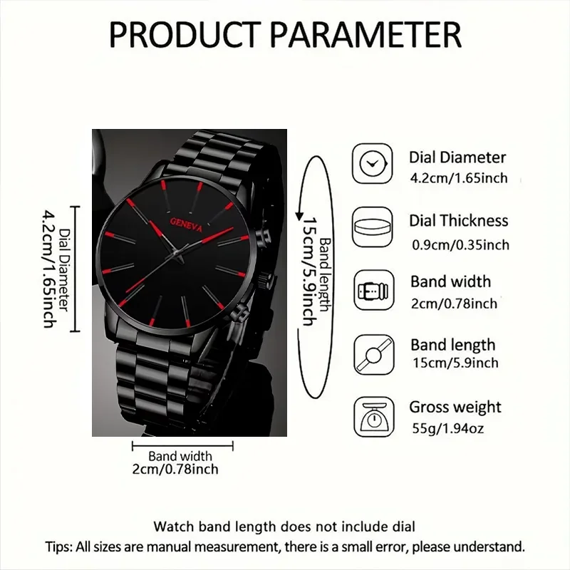 Luxury Men's Quartz Watch Round Business Sports Fashion High Quality Student Men's Watch