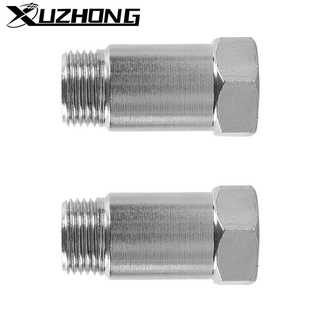 2Pcs M18x1.5 Oxygen Sensor Lambda O2 Extension Extender Spacer Adapter Exhaust Steel Oxygen Sensor Spacer P0420 P0430 