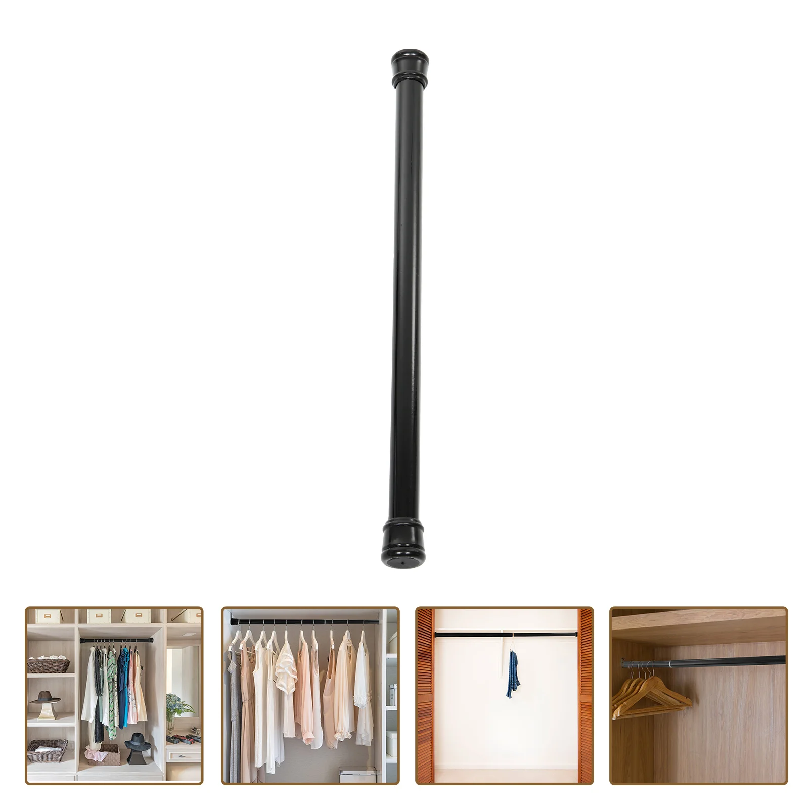 

Telescopic Curtain Rod for Bathroom Wardrobe Pole Multipurpose Tension Shower Clothing Drying