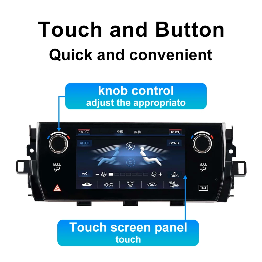 لهوندا Avancier UR-V 2017-2022 LCD سيارة تعمل باللمس التحكم في المناخ التيار المتناوب لوحة مقبض وواجهة شاشة تعمل باللمس ترقية الملحقات #4