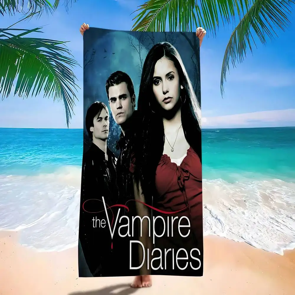 The Vampire Diaries TV Beach Towel Colorful Bath Towels for Girl Microfiber Quick Dry Custom Sand Free Beach Yoga Spa Gym Pool