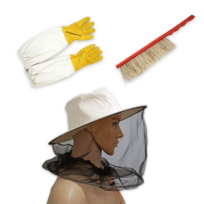 

Новый набор для пчеловодства из 3 предметов: утолщенная шляпа-сетка, защитные перчатки, щетка для пчел, инструменты для ульев, принадлежности для пчеловодов