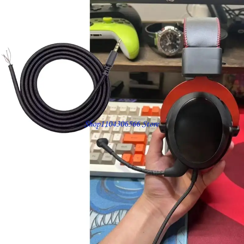 02DD 3.5mm Auditory Cable Featuring Quality Conductors for Cloud 2 Corded