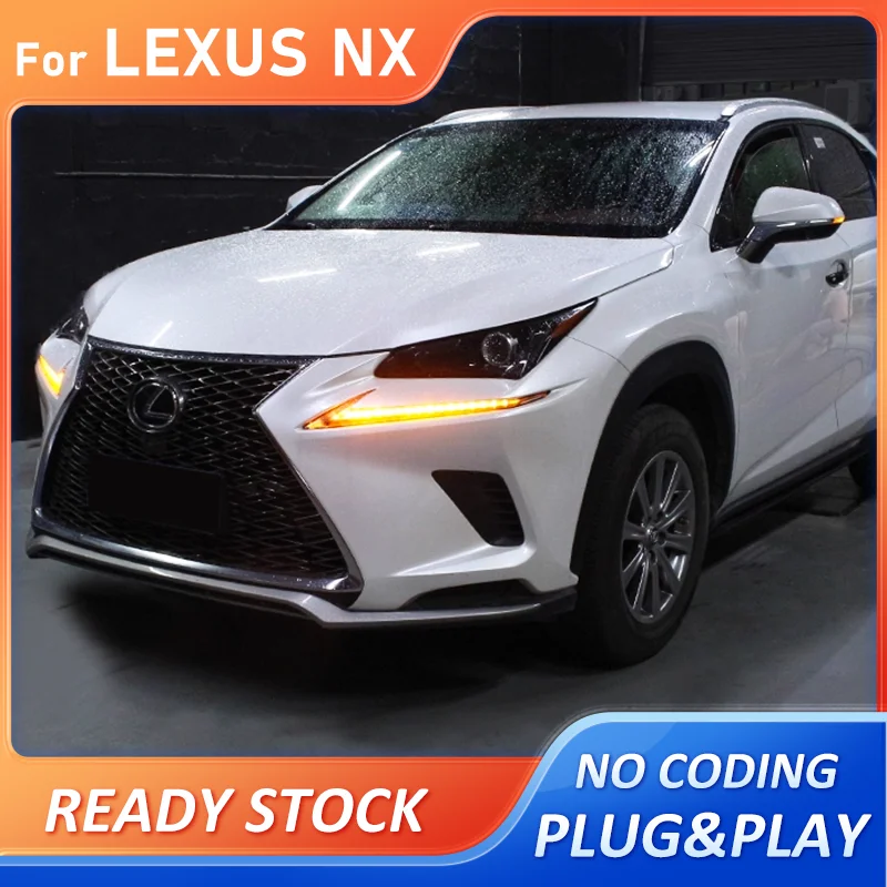 

LED Daytime Running Light for Lexus NX200 NX300 2014-2021 LED Dynamic turn signal DRL Day Lights Front Fog lamps
