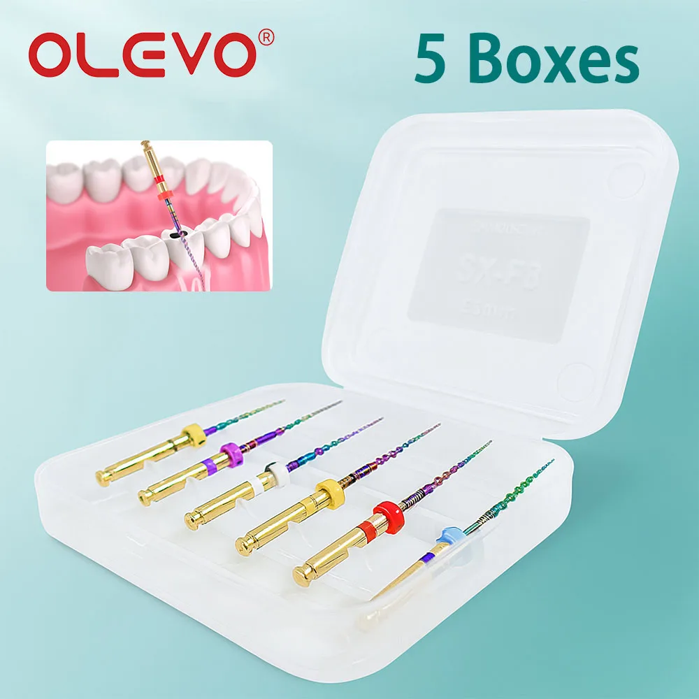 

5Boxes SX-F3 Dental Rainbow Files System Super Endodontic Root Canal Rotary File for Dentist Use Autoclavable Dentistry Cleaning