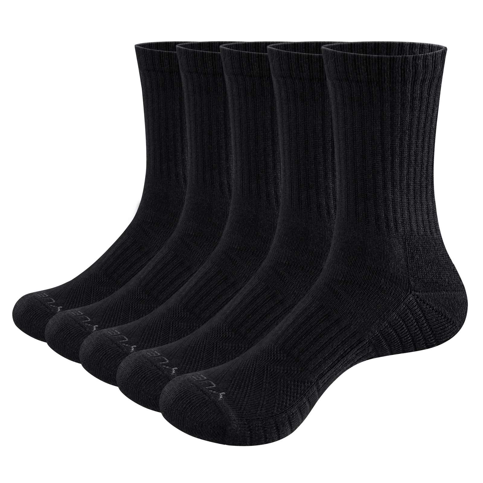 YUEDGE Men Thick Breathable Cotton Cushion Crew Outdoor Sports Hiking Trekking Socks Work Boot Socks For Men 37-46 EU