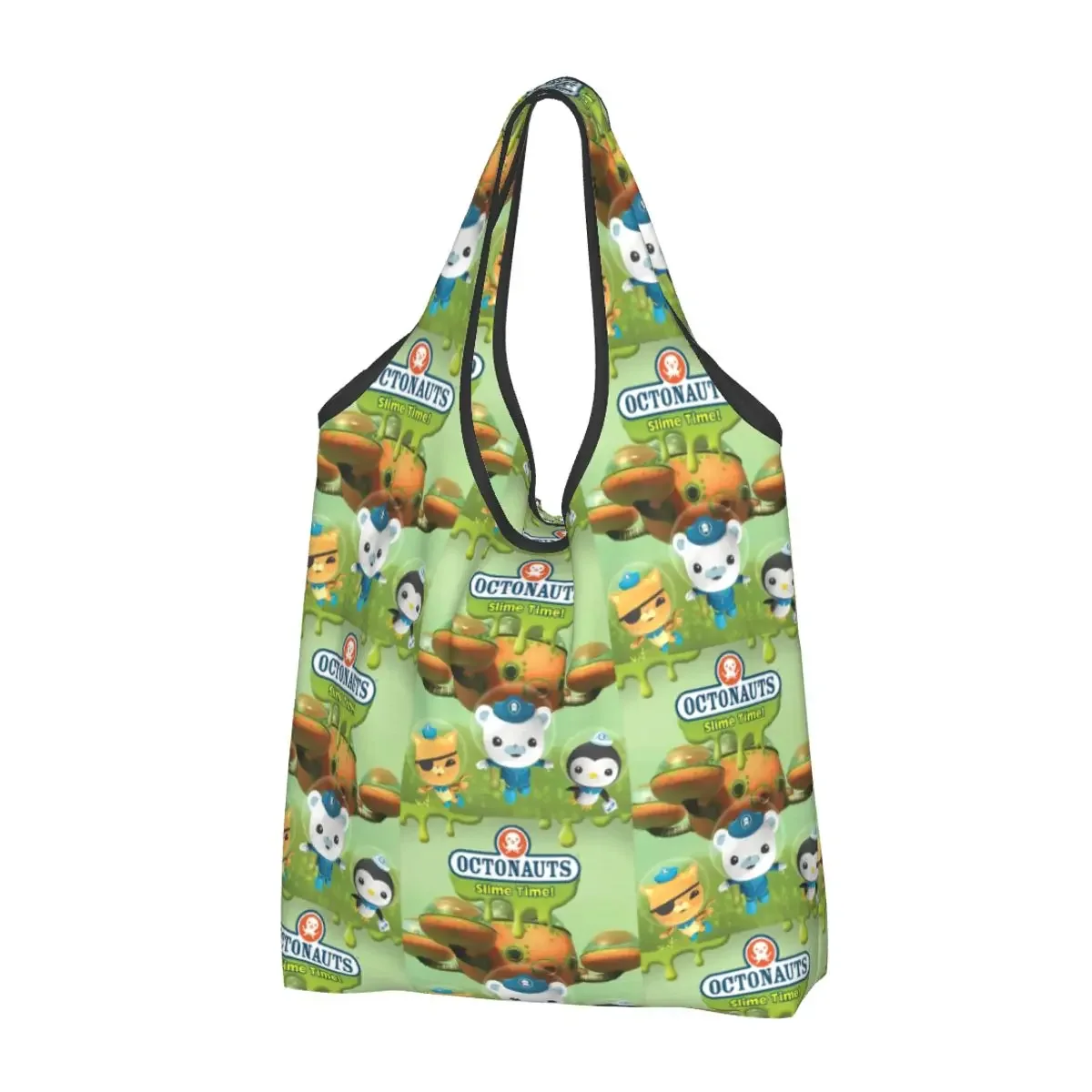 Custom The Octonauts Adventure Grocery Shopping Bag Kawaii Shopper Tote Shoulder Bags Big Capacity Portable Handbag