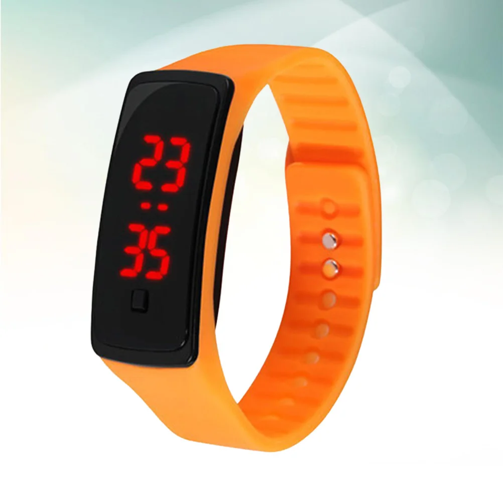 

Purple Children Outdoor Wrist Watch Silicone Band LED Digital Date Time Screen Unisex Sports Children Watch LED Bracelet