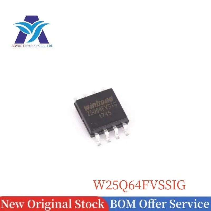 5-10pcs New Original IN Stock W25Q64FVSSIG W25Q64FVSIG P/N: 25Q64FVSIG 3V 64M-BIT NOR Flash Serial Memory Chip