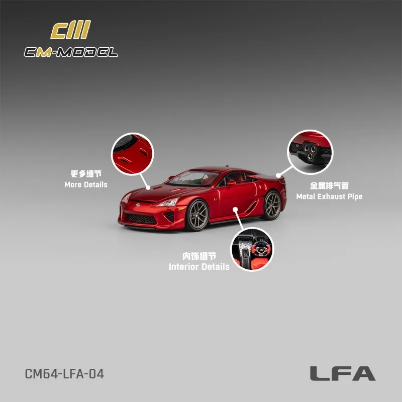 CM Model 1/64 Lexus LFA Su Zhou GTSHOW Legering Motorvoertuig Speelgoed spuitgieten Metalen Model Collectie Jongen Kerstcadeaus