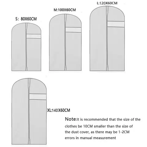 धूलरोधी कपड़ों के कवर वाटरप्रूफ कोट सूट ड्रेस प्रोटेक्टर हैंगिंग कपड़े धूल कवर परिधान बैग कोठरी आयोजक 6 best sales कपड़े धूल कवर - №5