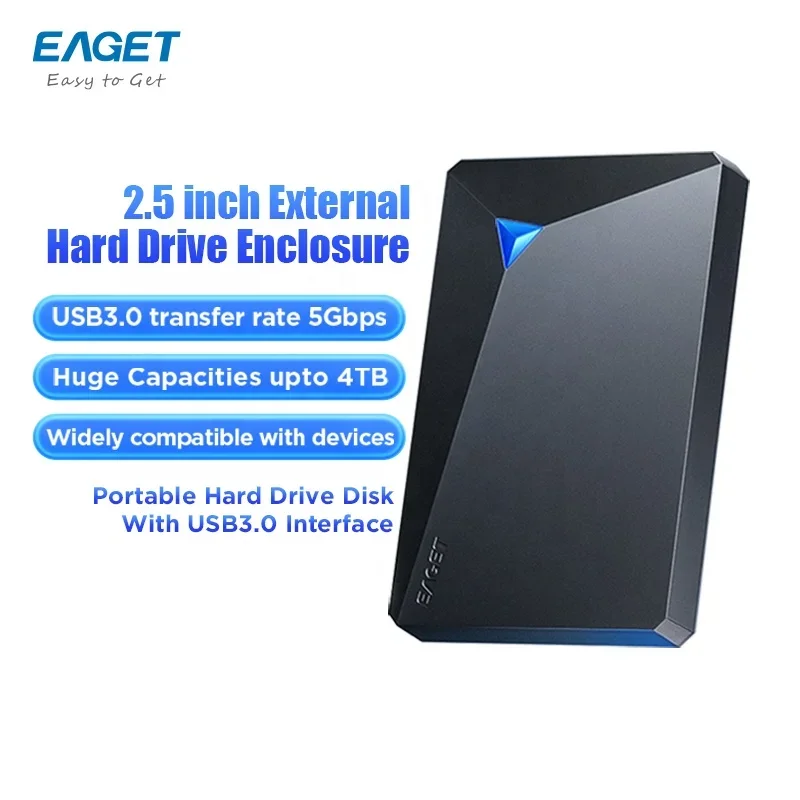 

EAGET G20Pro Hard Drive Shockproof 2.5 Inch HDD Black Desktop ABS Gray disques disco duro External Hard Disk 1TB USB3.0 for PC