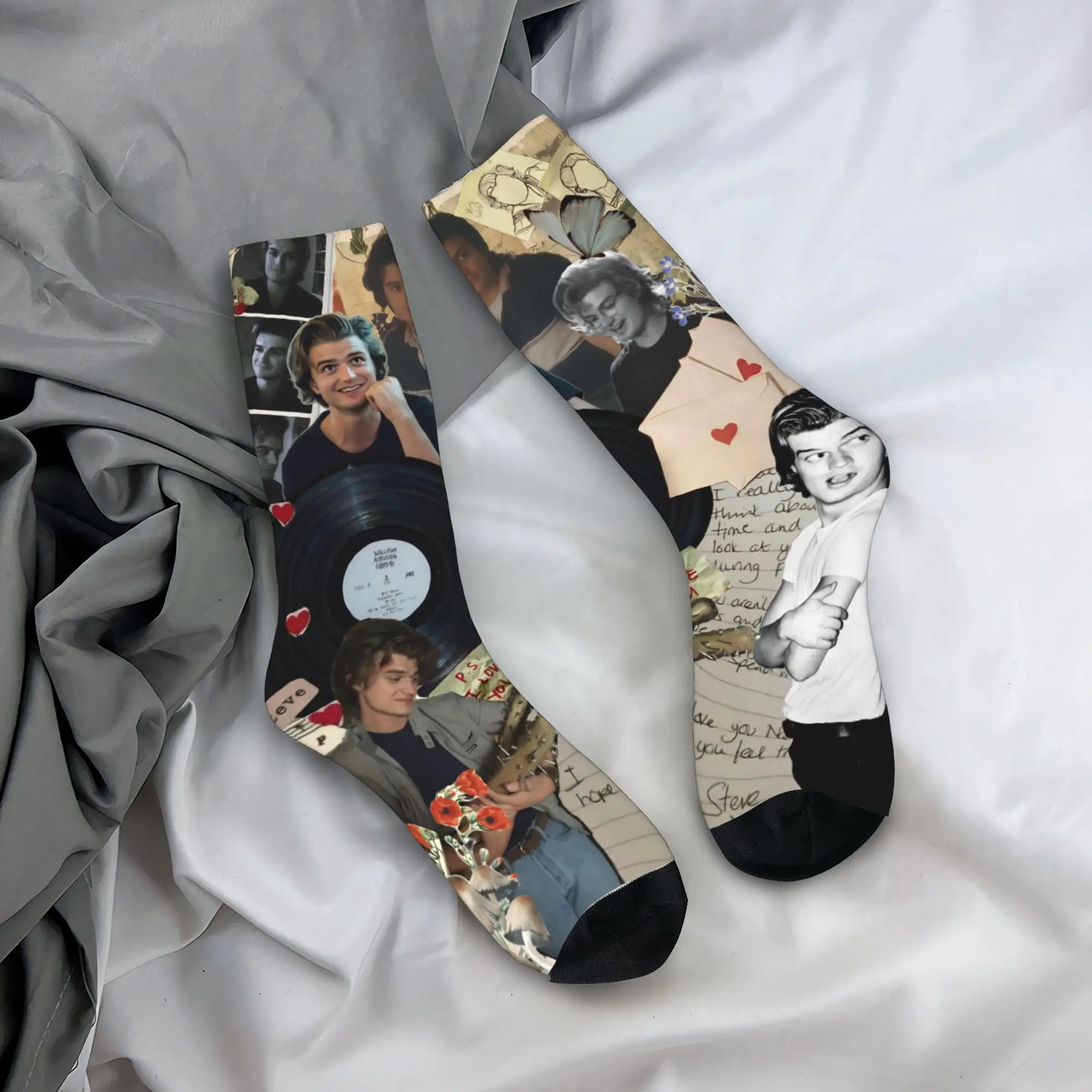 

Steve Harrington Vintage Socks Kawaii Stockings Unisex Men Quality Running Socks Winter Pattern Anti Slip Socks