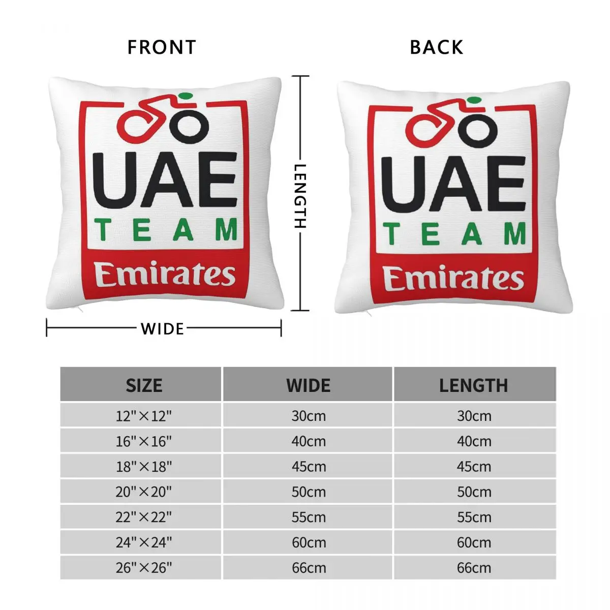 Uae Team Emirates Pro Cycling Pillowcase Polyester Linen Velvet Creative Zip Decor Pillow Case Sofa Seater Cushion Cover 45x45