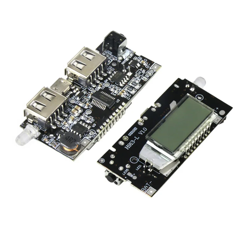 18650 Lithium Battery Charging Treasure Module Mobile Power Boost 5v Protection Board Digital Display Dual Usb Output 2.1a