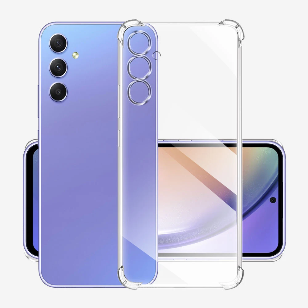 حافظة شفافة مضادة للصدمات لهاتف سامسونج جالاكسي A16 26 A36 A56 A15 A25 A35 A55 A14 A24 A34 A54 A12 A22 A32 A13 A23 A33 A53 A73