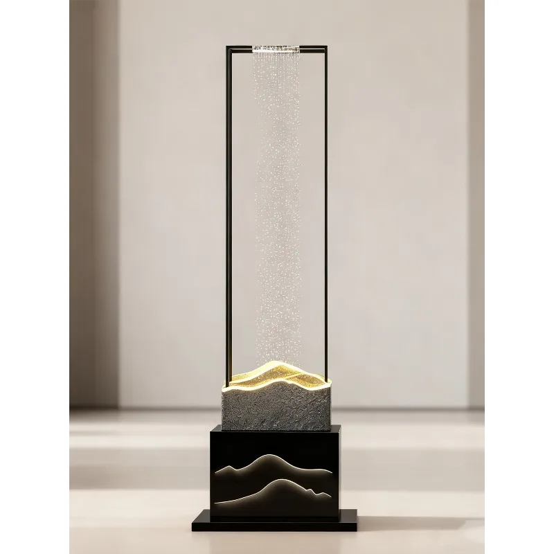 Recirculating Water Curtain Fountain, Elegant Indoor Water Feature, TV Stand Decor for Living Room, Ideal Housewarming Gift