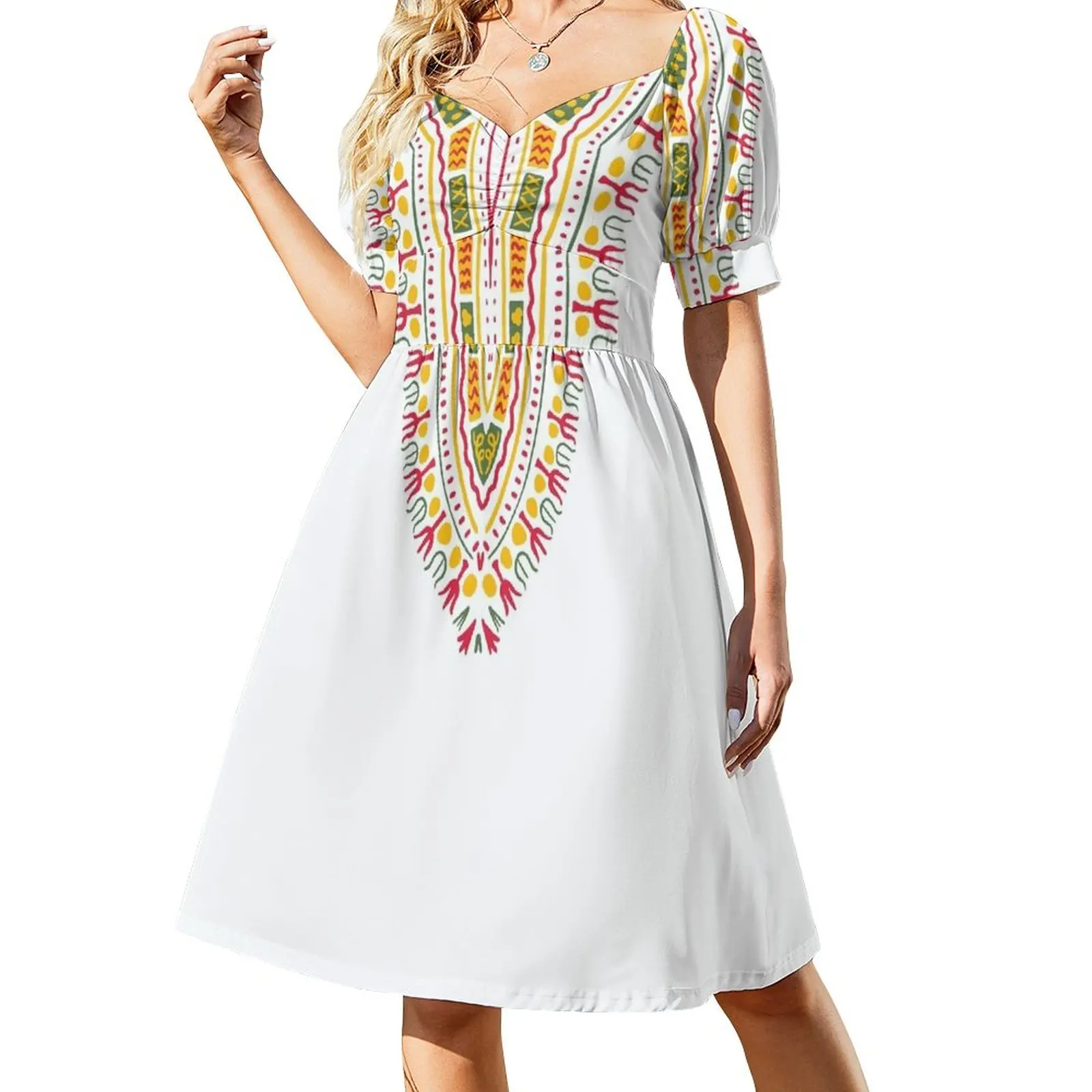 

Dashiki White Dress women formal occasion dresses summer dress woman 2023 trendy