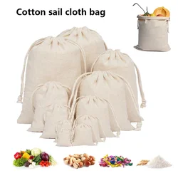 5/1pcs Cotton Drawstring Reusable Cotton Bag with Drawstring Bulk Gift Bag Jewelry Pouch for Party Wedding Home Storage 12-120cm