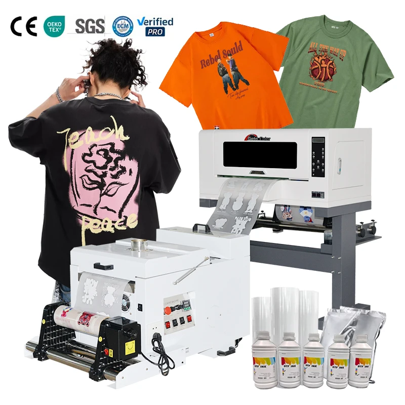 

Custom A3 30CM DTF Printer A3 XP600 2 30cm Direct to Film T-Shirt Printing Machine DTF Textile T-Shirt Printer