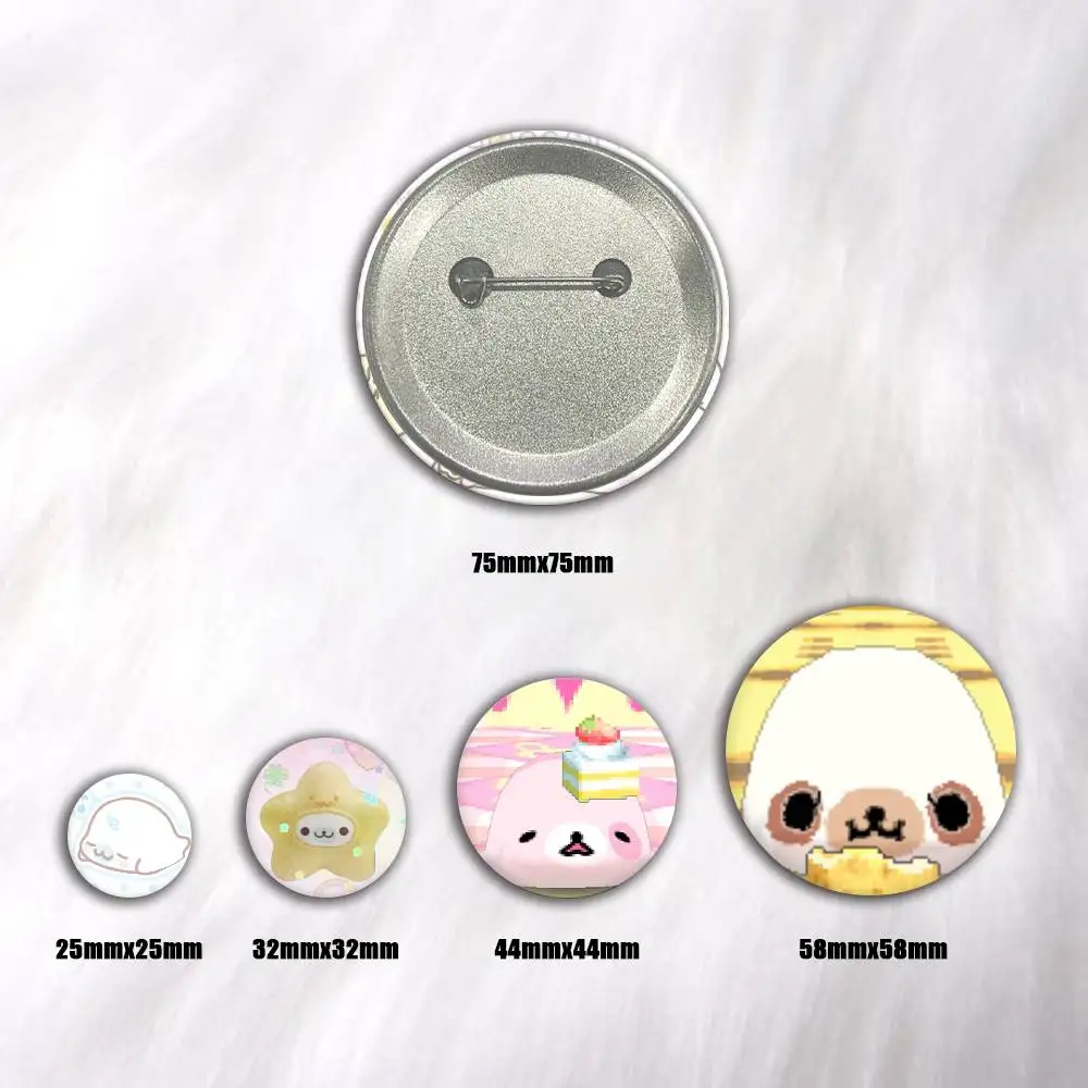 A-m-Mamegoma-a Anime Round Badges, Brooches, Clothing Accessories, Birthday Gifts, Anime Conventions