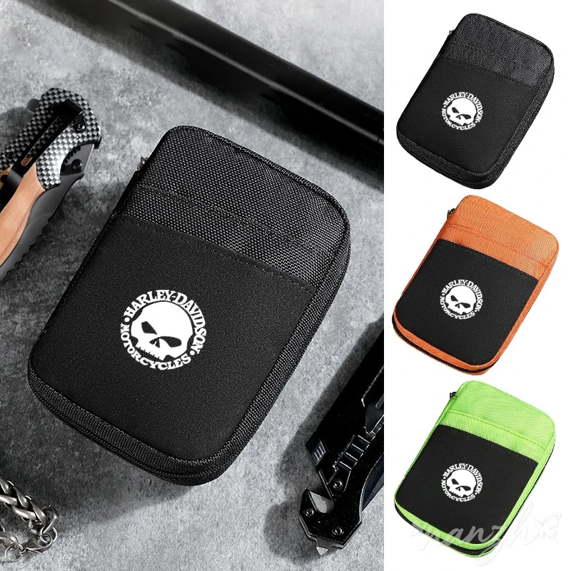 Motorcycle Accessories Key Bag Coins Wallet Card Pouch For Harley Davidson Electra Glide Ultra Classic 1250 PA 1250S PA1250