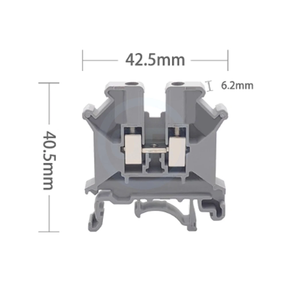 (10 pcs) UK-5N Rail-Mounted Combination Terminal Block 4mm² Screw-Type Voltage Connector UK5N