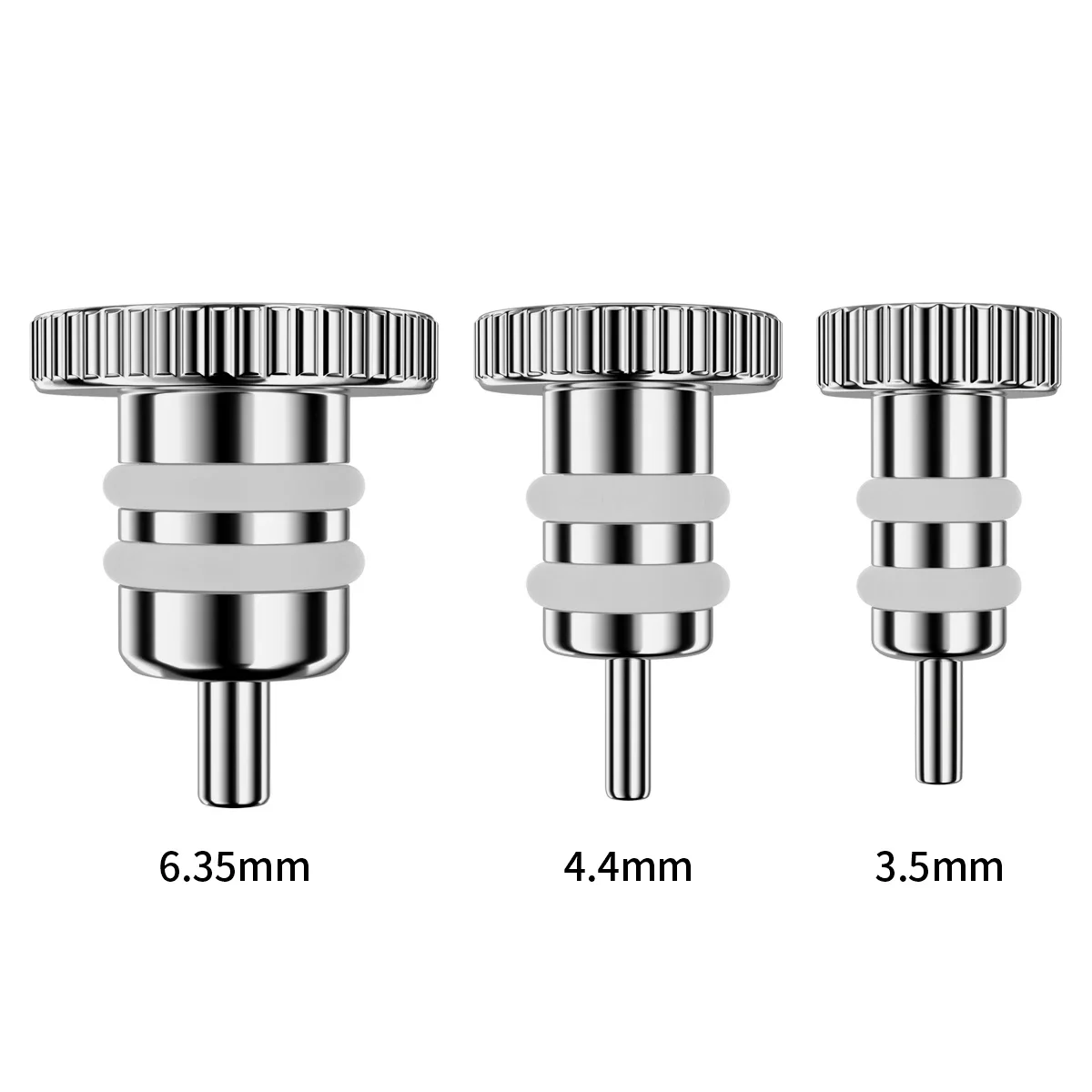 

QYFANG 3 kinds Stainless Steel Audio Dust Plugs, Port Protectors for 3.5mm / 4.4mm / 6.35mm Jacks - Fits HiFi Players, DACs, La
