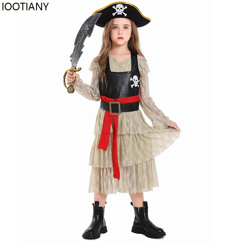 Halloween Medieval Navigator Fancy Dress Pirate Cosplay Costumes Carnival Festival Birthday Party Stage Performance Pirate Dress