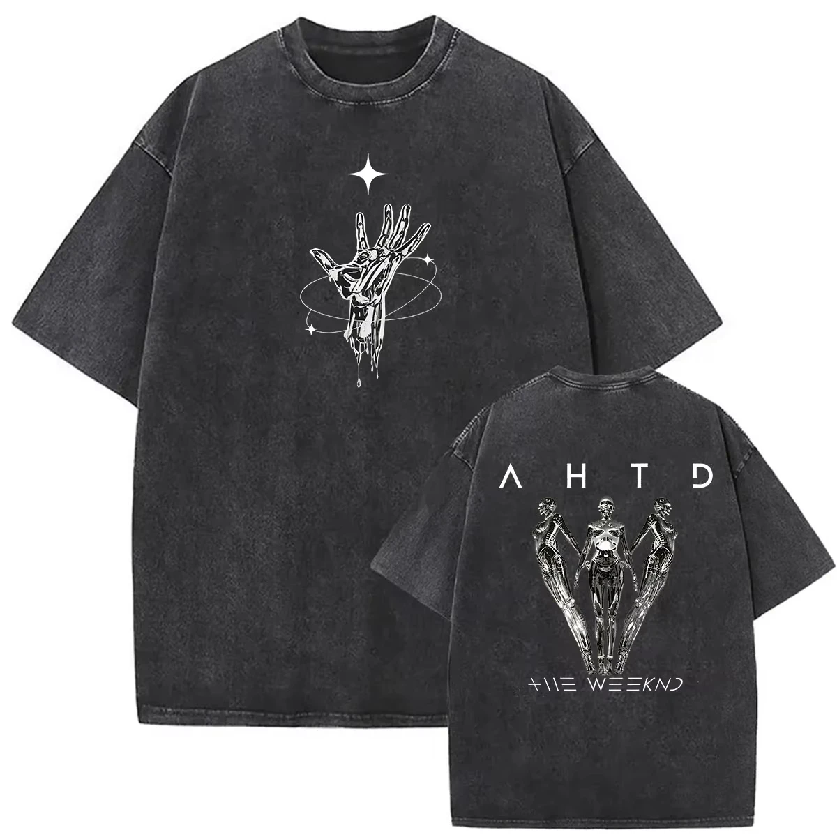 The Weeknd After Hours Til Dawn Stadium European Tour 2026 Graphic Print T-Shirt Man Women Retro Washed Cotton Summer New Tee