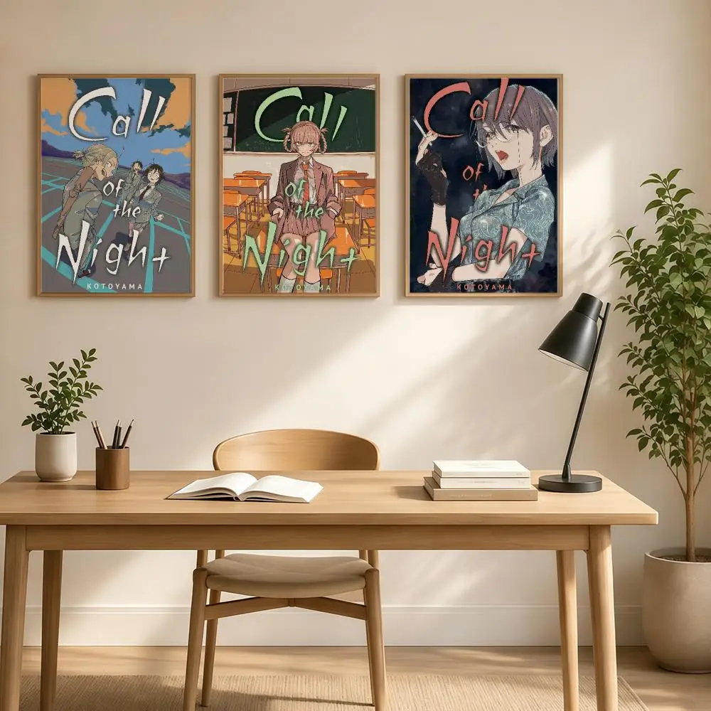 Anime C-Call Of The Night Comic Poster Poster Print Painting Wall Art Living Room Office Decoration Frameless