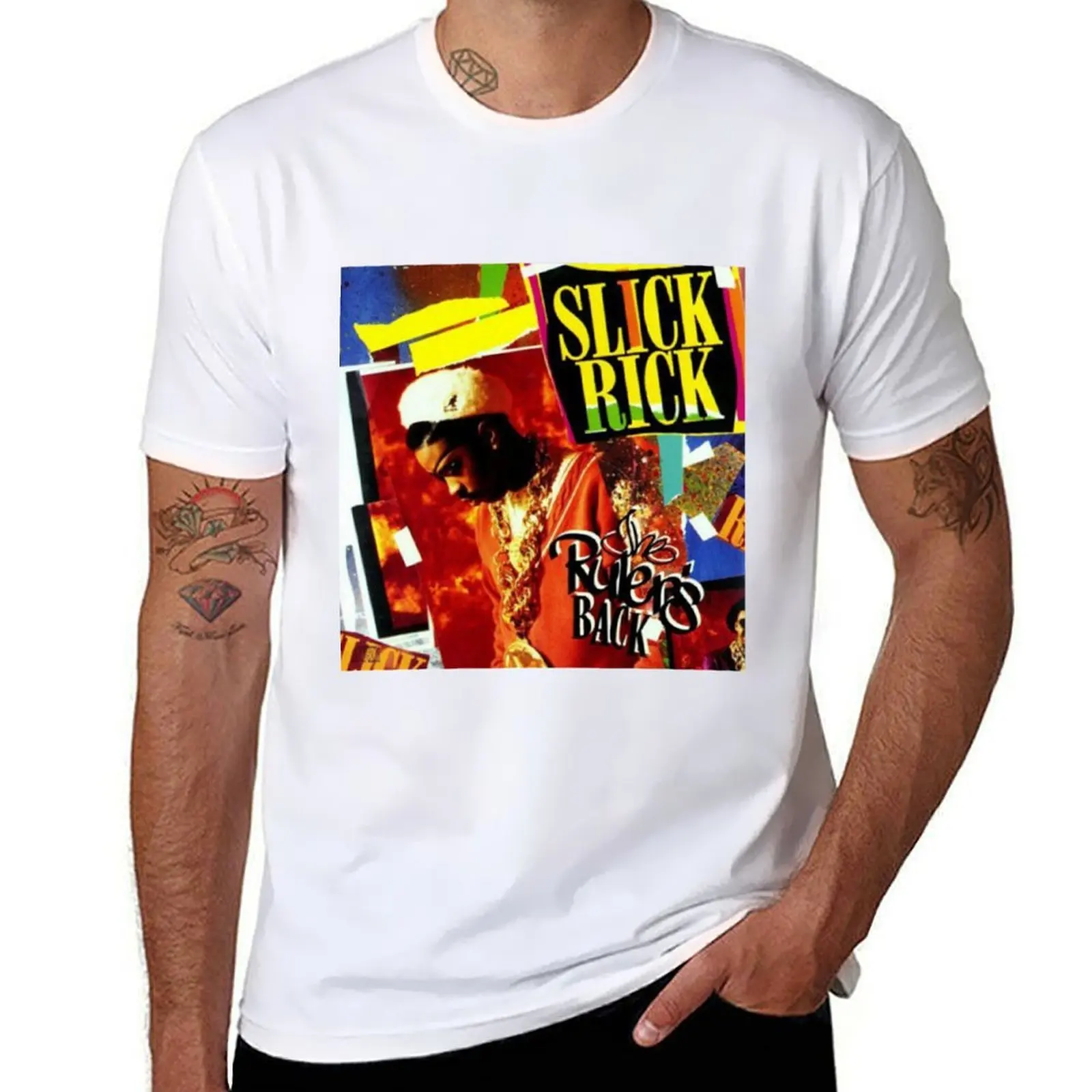 

Slick Rick D RULERS BACK T-Shirt t shirts cotton 100% t shirt for man 100 percent cotton T-Shirt